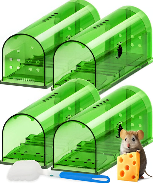 4-Pack Wooden Mouse Traps for Effective Rodent Control