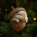 Christmas Ornaments Woodland Animal Acorn Tree Decor