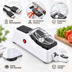 Compact Electric Knife Sharpener USB Rechargeable